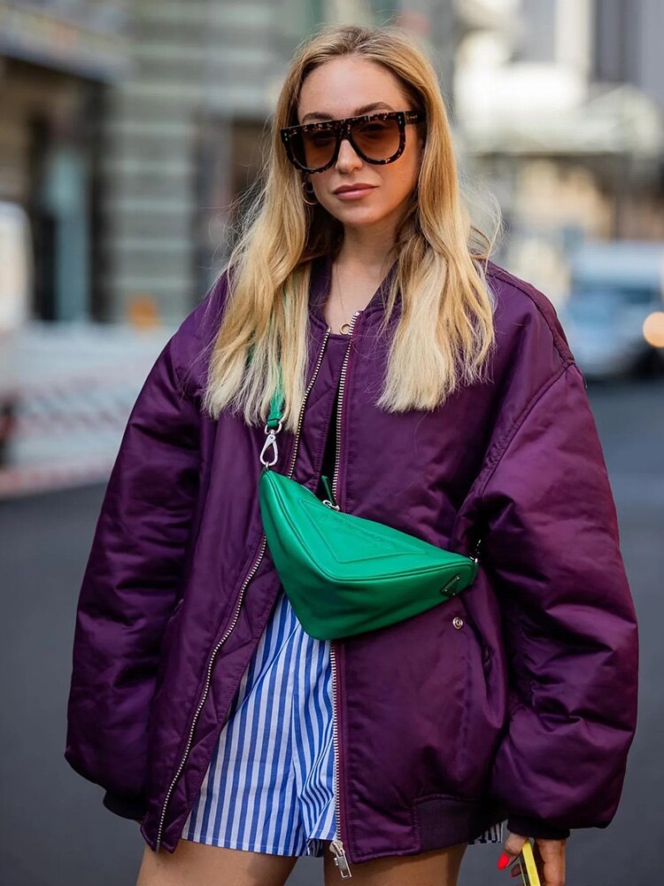 Oversized women's bomber jacket – Casual & Trendy