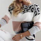 Women’s Leopard Print Sweater: Trendy Look with Casual Comfort