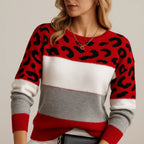 Women’s Leopard Print Sweater: Trendy Look with Casual Comfort
