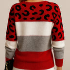 Women’s Leopard Print Sweater: Trendy Look with Casual Comfort