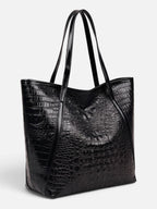 Women's Croc-Effect Tote Bag, Shoulder Bag