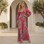 Elegantes Kleid mit V-Ausschnitt | Midikleid