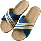 Bequeme Sandalen für Damen mit roten Kreuzriemen | Lässige Sandalen