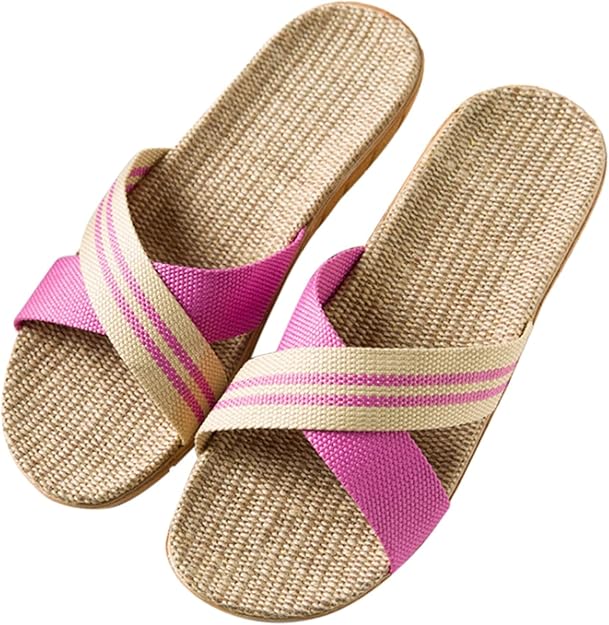 Bequeme Sandalen für Damen mit roten Kreuzriemen | Lässige Sandalen