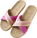 Bequeme Sandalen für Damen mit roten Kreuzriemen | Lässige Sandalen