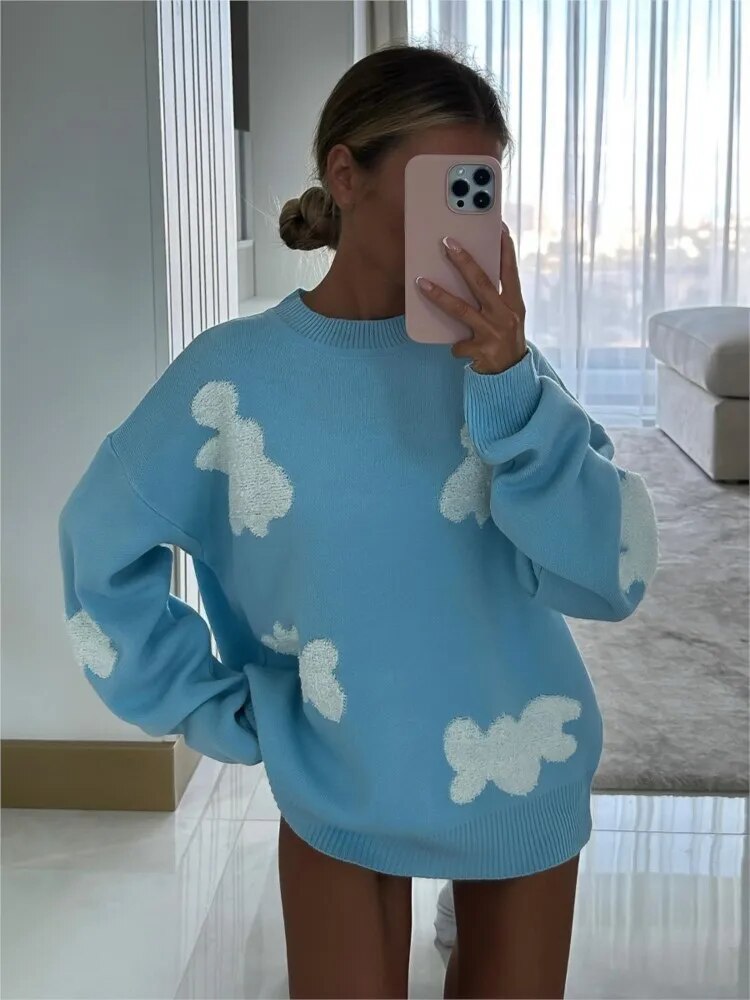 Cozy Winter Knit Sweater in Warm Material | Perfect for Cold Winter Days - Blue