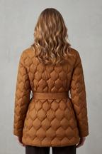 Women's Sculpted Belted Puffer Jacket