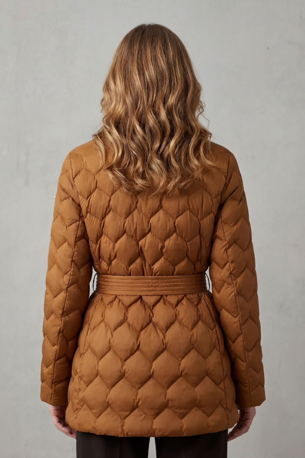 Women's Sculpted Belted Puffer Jacket