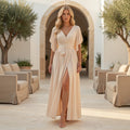 Schickes Kleid mit V-Ausschnitt | Zeitloses Damenkleid