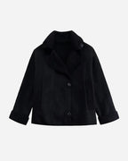 Zweireihige Wildlederjacke mit steigendem Revers für Damen