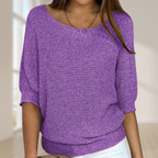 Long-Sleeve Knit Sweater | Perfect for Autumn - Purple