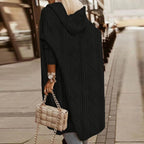 Women's Long Knit Cardigan | Hooded Open Front