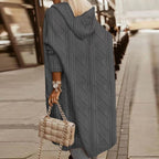 Women's Long Knit Cardigan | Hooded Open Front