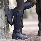 Waterproof Autumn Riding Boots with Non-Slip Sole and Cushioned Insole | Perfect for All Weather Conditions - Purple