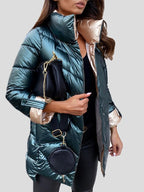 Moodoonuthi - Durable Winter Coat in Shiny Cotton - Green